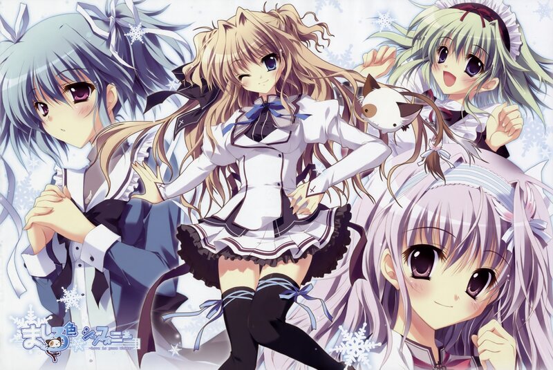 Anime girls in winter outfits