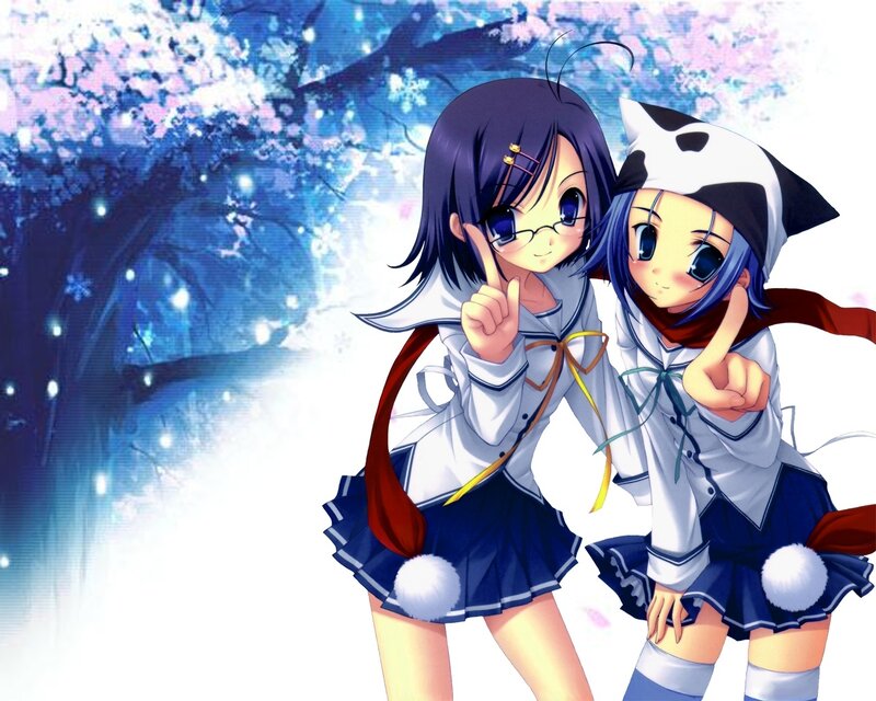 anime girls in winter outfits