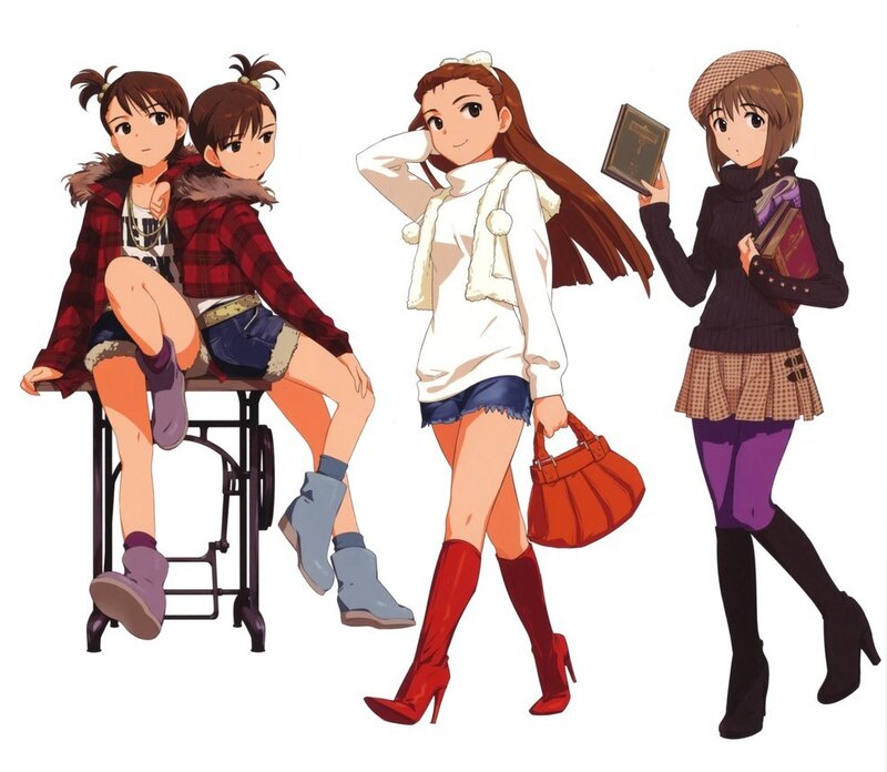 anime girls in winter outfits