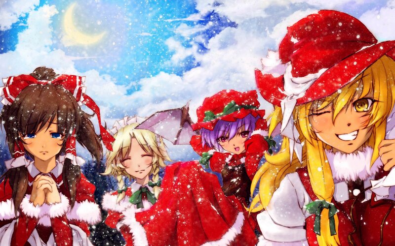 anime girls in winter outfits