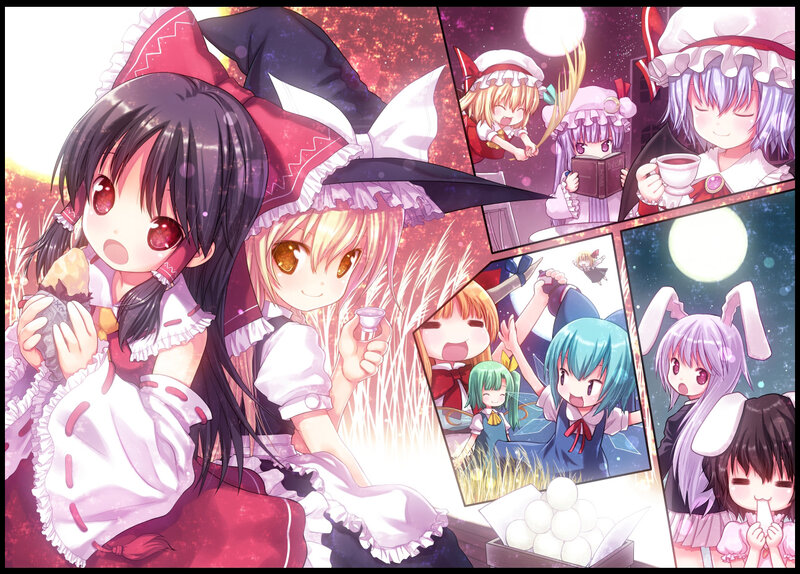 Anime Girls in Witch Costumes — Red
