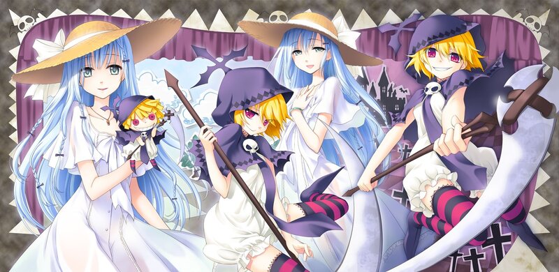 anime girls in witch costumes