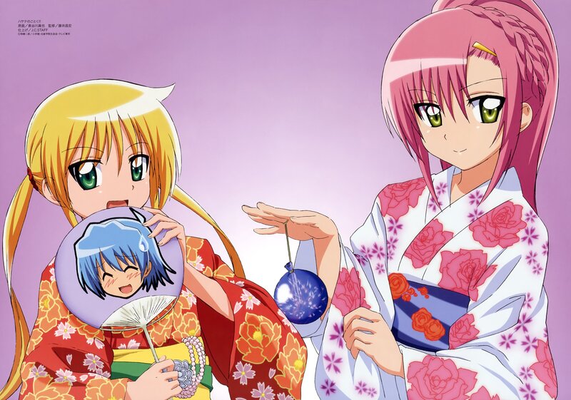 Anime girls in yukata