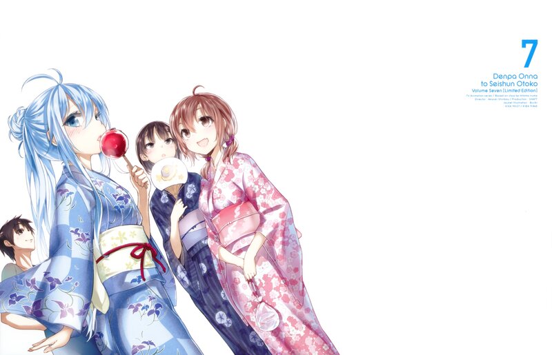 Anime girls in yukata