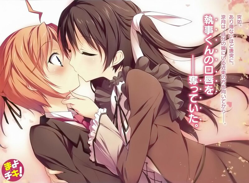 anime girls kissing