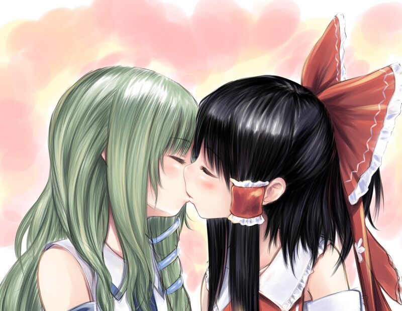 anime girls kissing