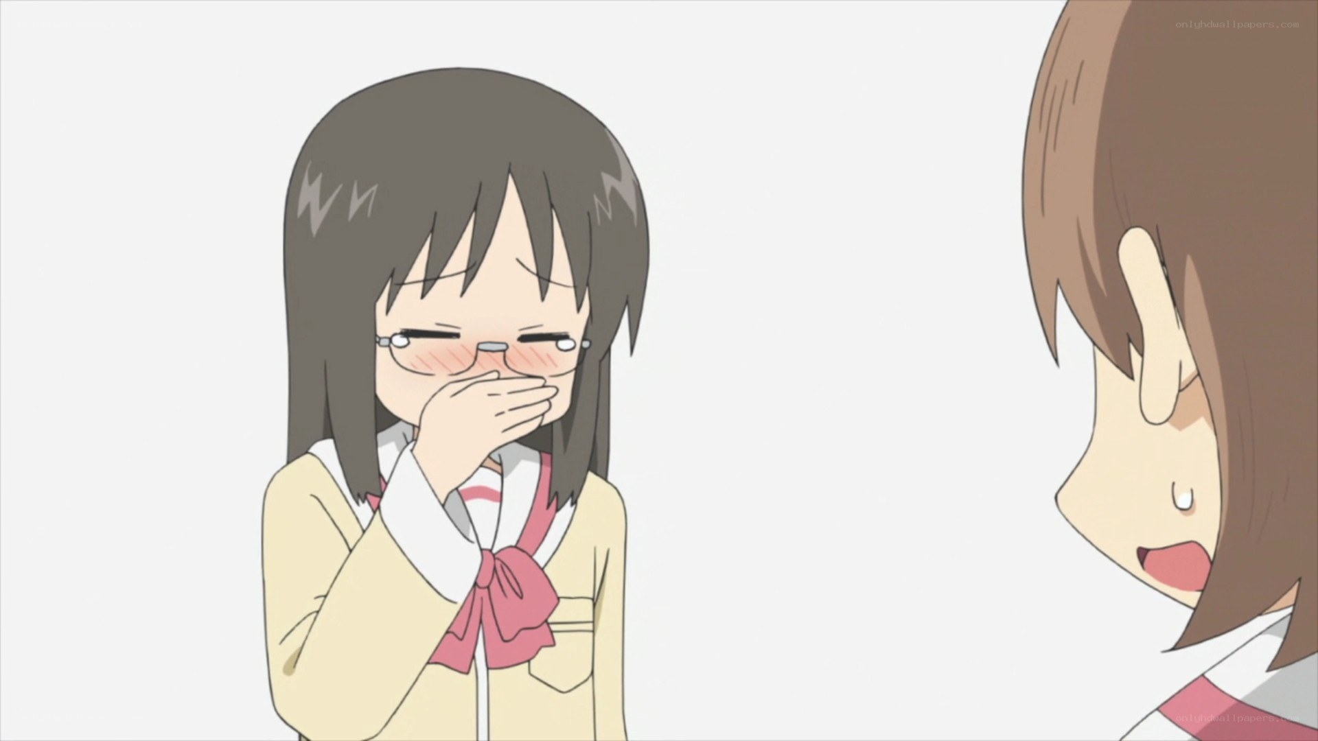 anime girls laughing