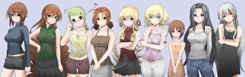 anime girls lineup