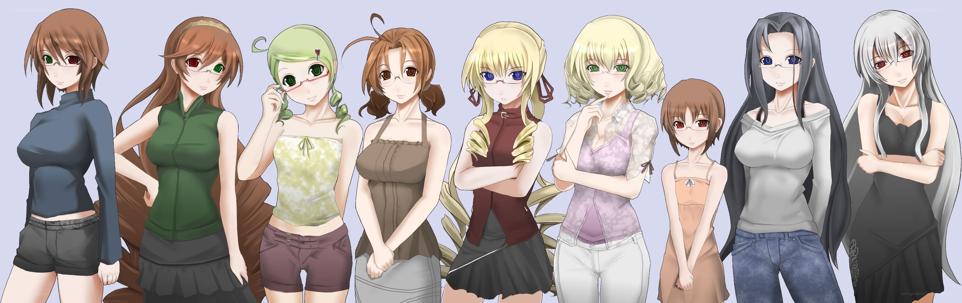 anime girls lineup