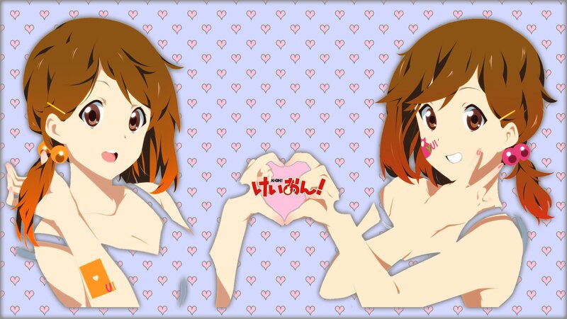 Anime girls making heart shape