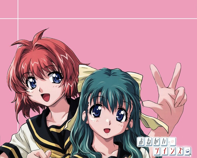 Anime girls making peace signs