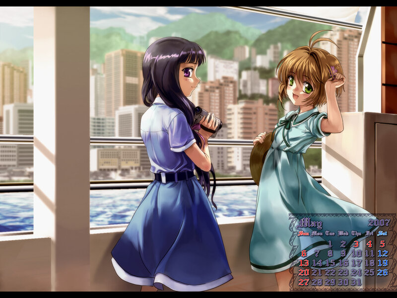 Anime girls on a balcony