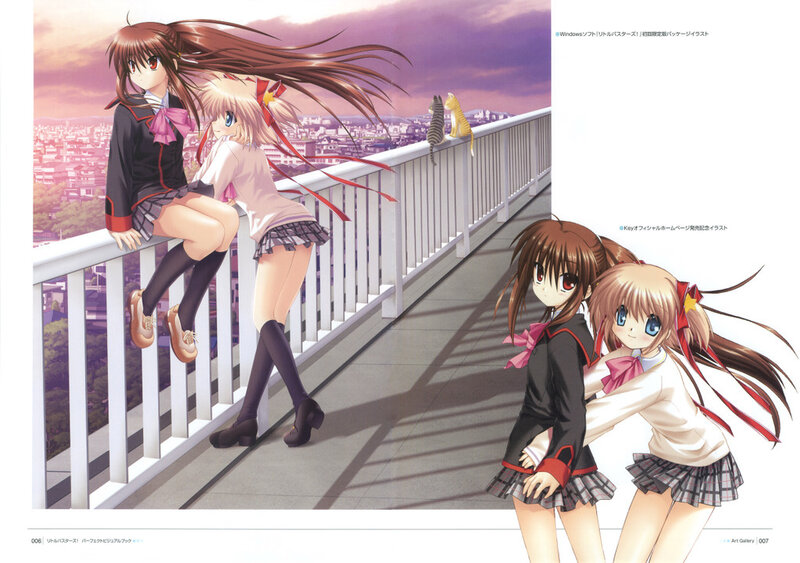 Anime girls on a bridge