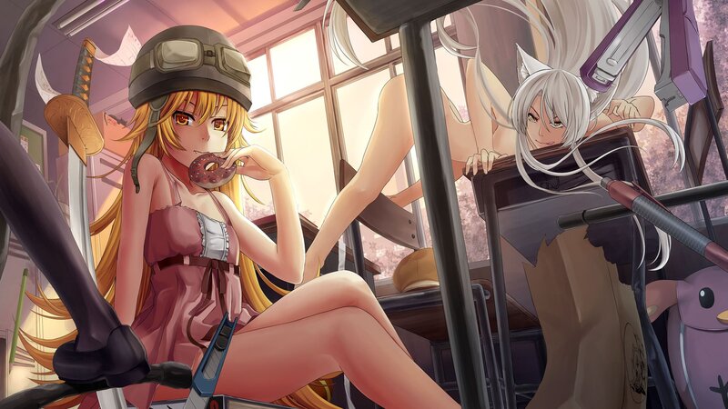 Anime girls on a bus