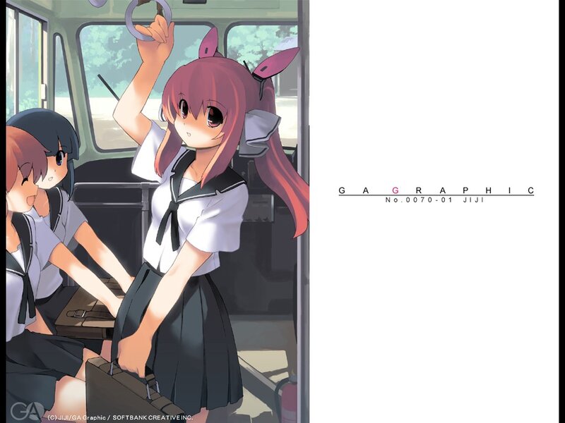 Anime girls on a bus