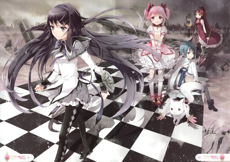 anime girls on a chessboard