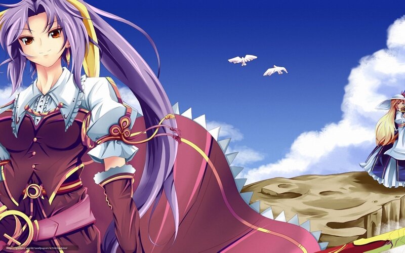 anime girls on a dragon