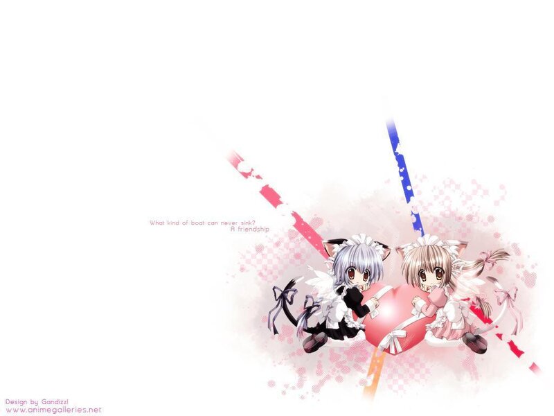 anime girls on a heart