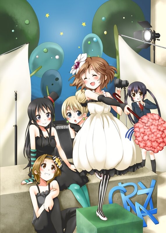 Anime girls on a photoshoot set