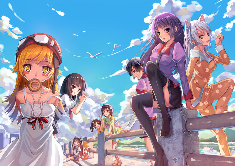 Anime Girls on a Pier