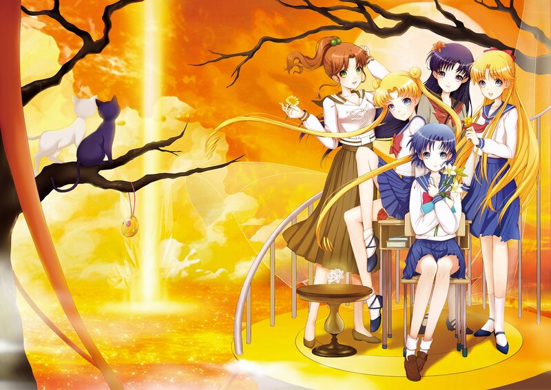Anime Girls on a Platform