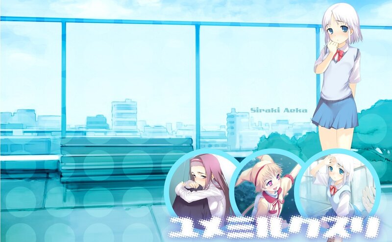 Anime girls on a rooftop