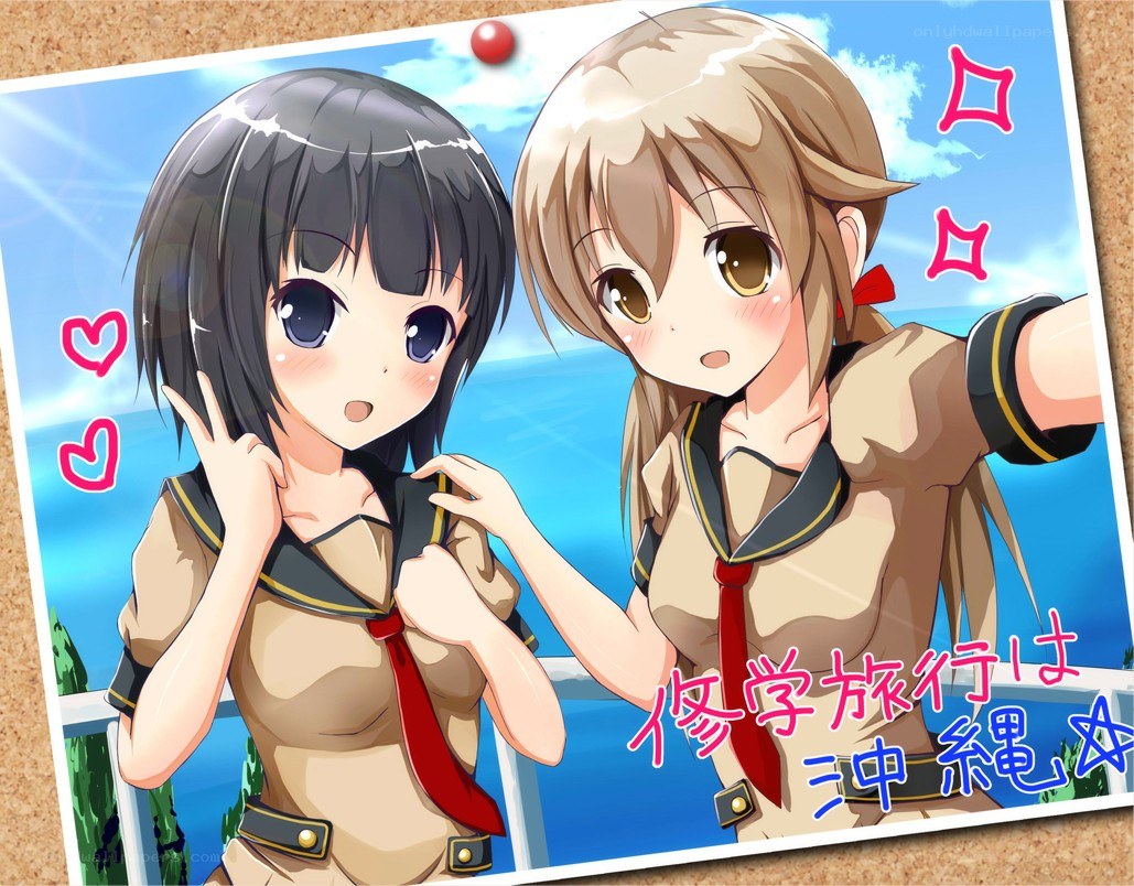 Anime girls on a school trip