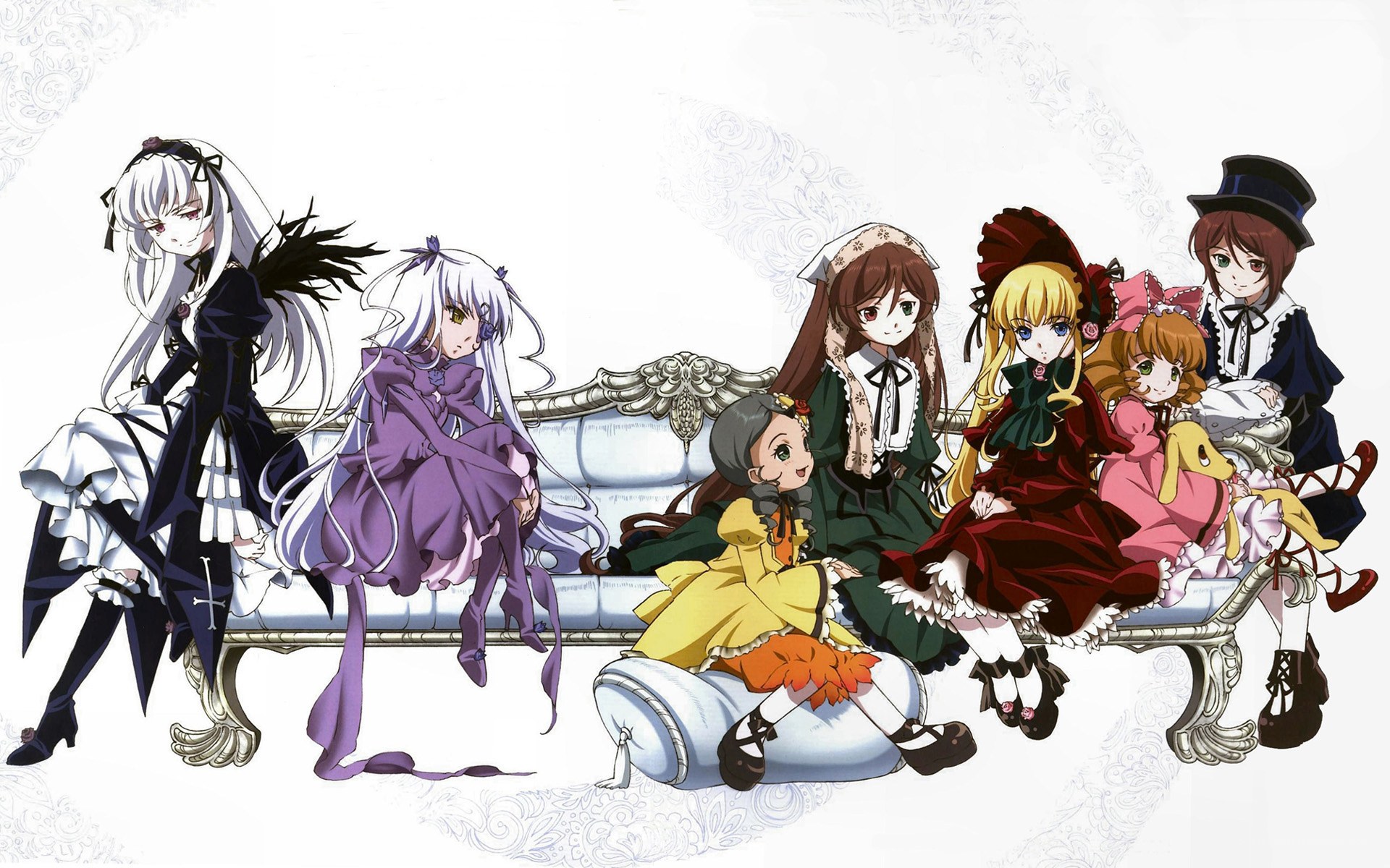 anime girls on a sofa