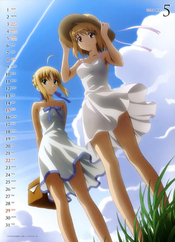 Anime girls on a sunny day