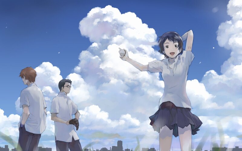Anime girls on a sunny day