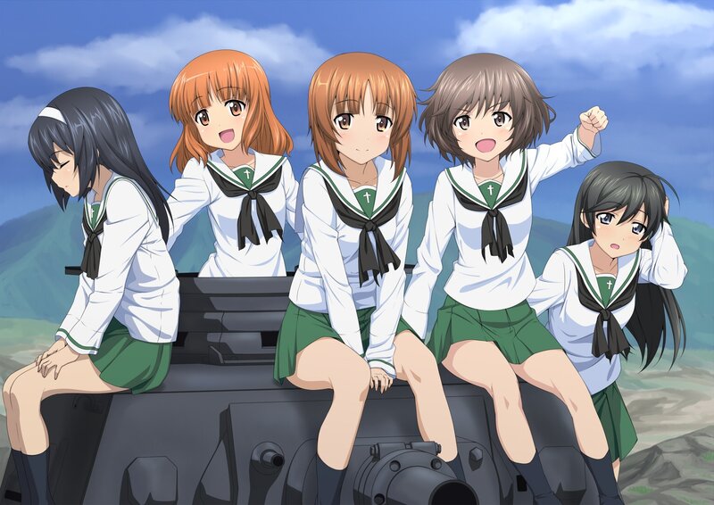 anime girls on a tank