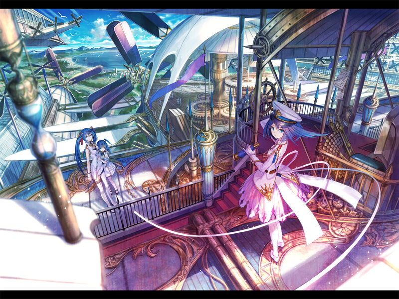 Anime Girls on Airship
