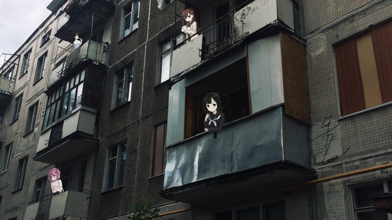 Anime Girls on Balconies