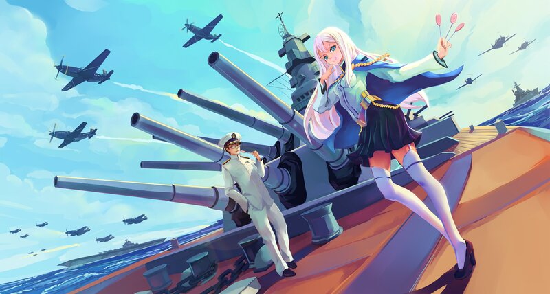Anime Girls on Battleship