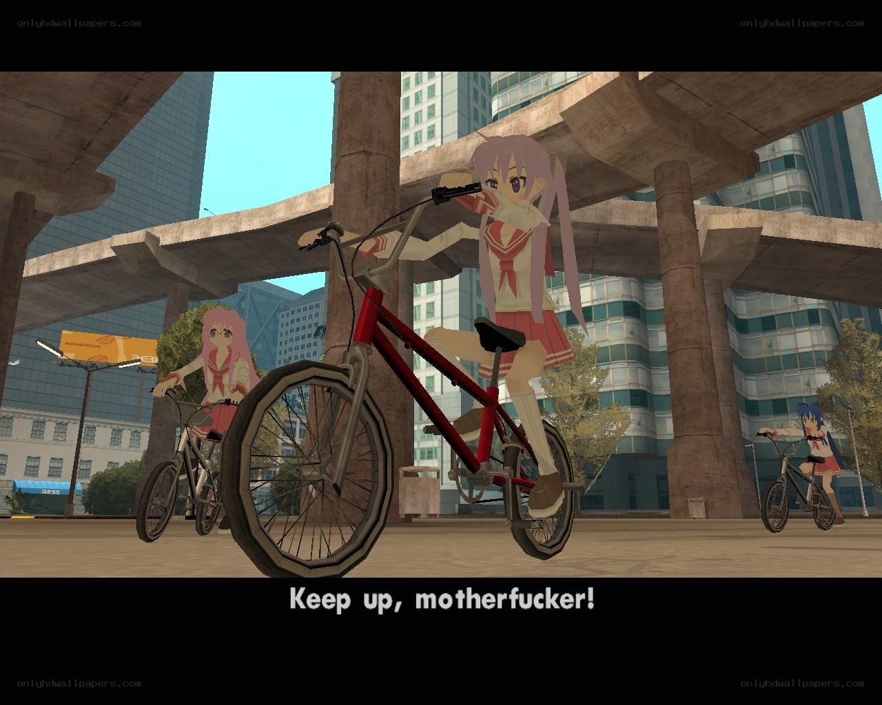 anime girls on bikes