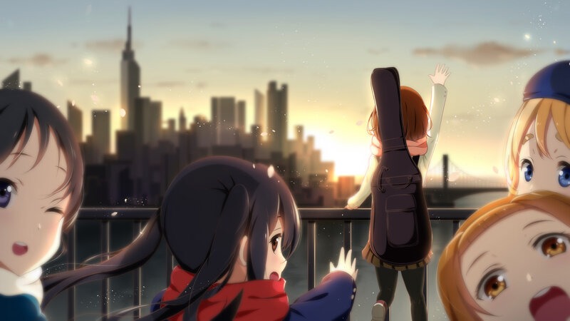 Anime Girls on Bridge