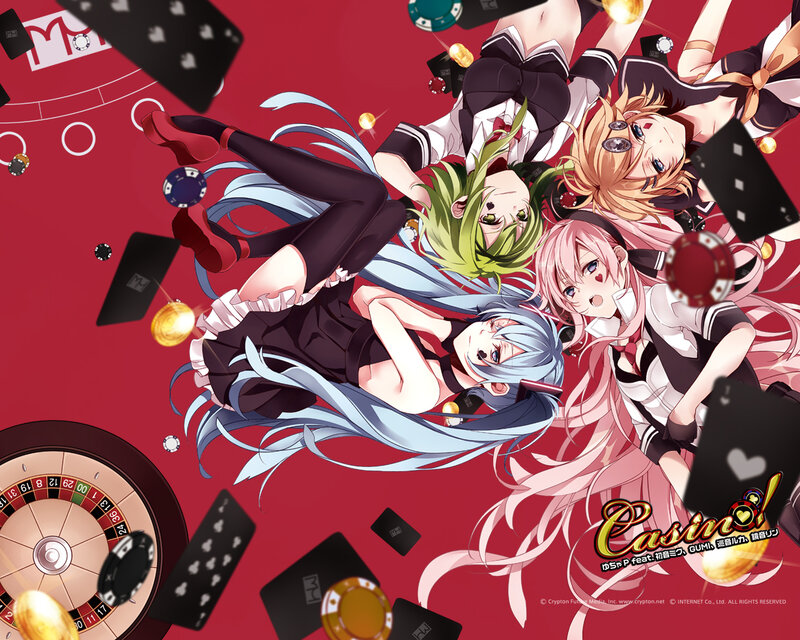 Anime Girls on Casino Table