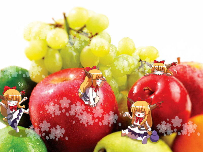 Anime Girls on Fruit