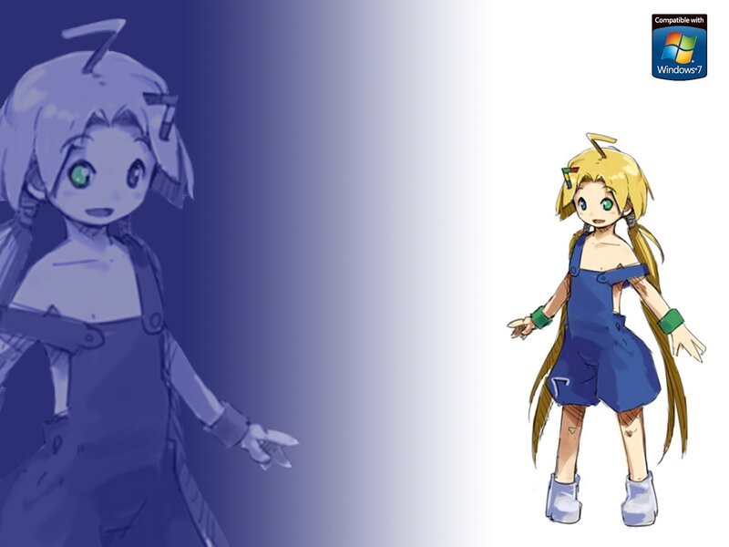 Anime girls on gradient background