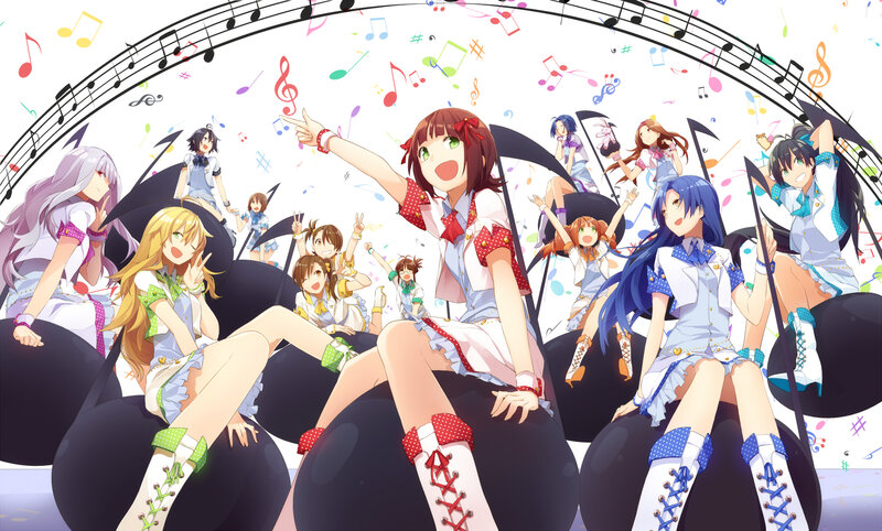 Anime Girls on Musical Notes