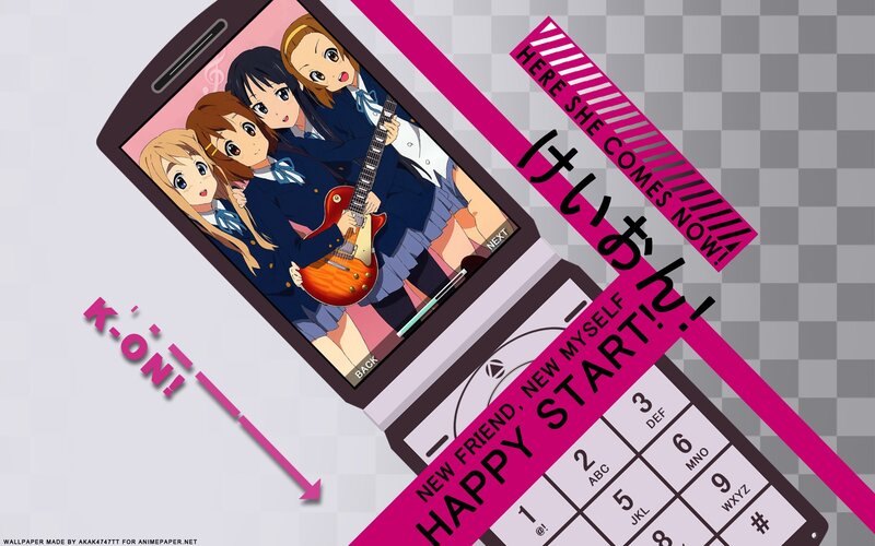 Anime Girls on Phone Screen