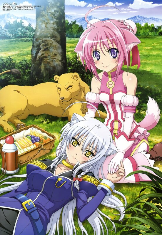 Anime girls on picnic