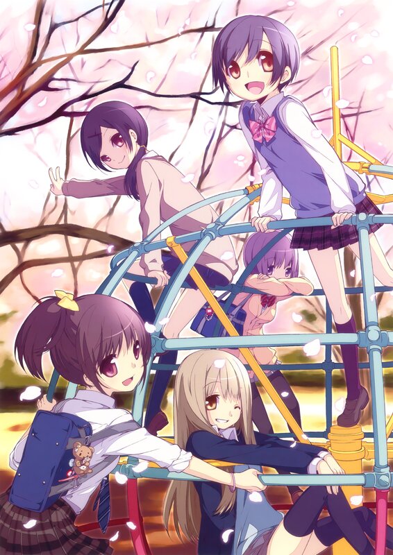 anime girls on playground