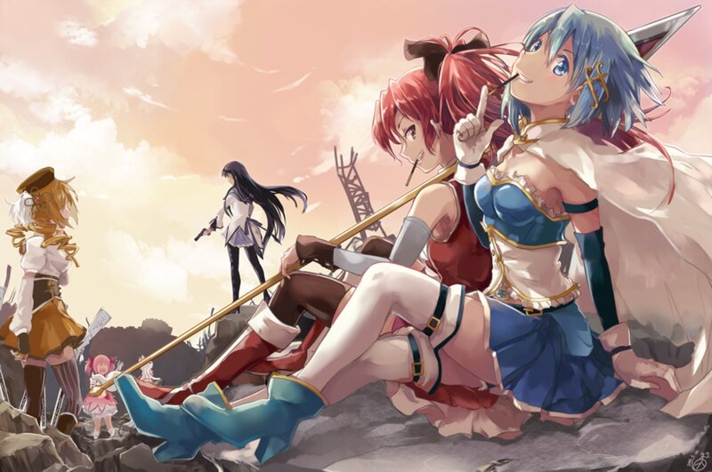 Anime Girls on Rocks