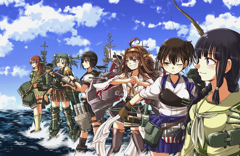 Anime Girls on Ship — Blue, Adventurous
