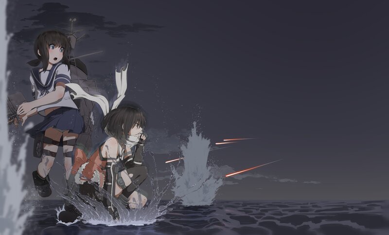 Anime Girls on Ship — Gray