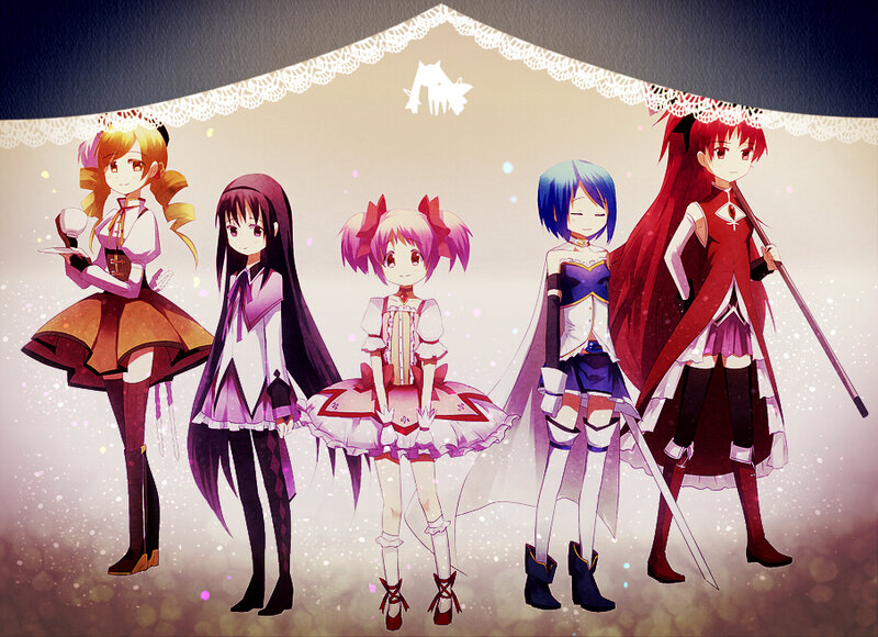 anime girls on stage