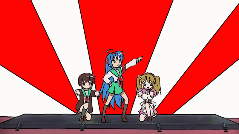anime girls on stage
