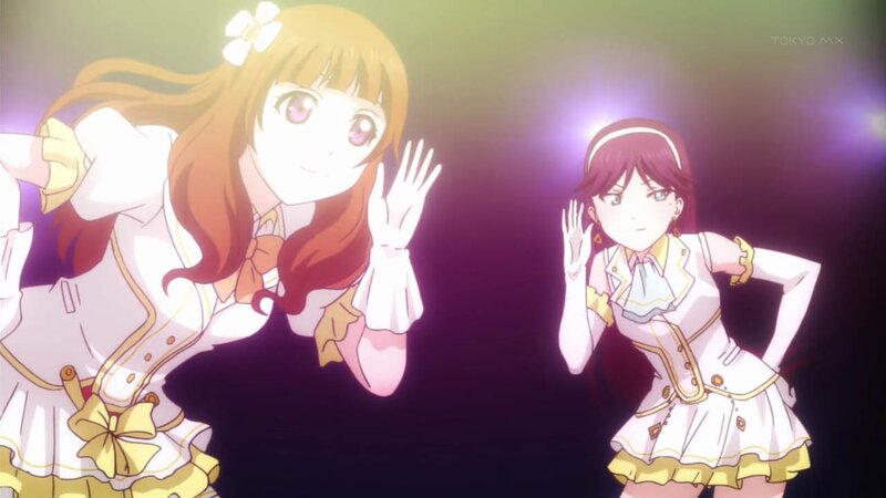 anime girls on stage