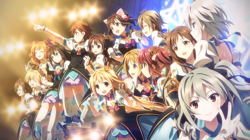 Anime Girls on Stage — Blue, Energetic